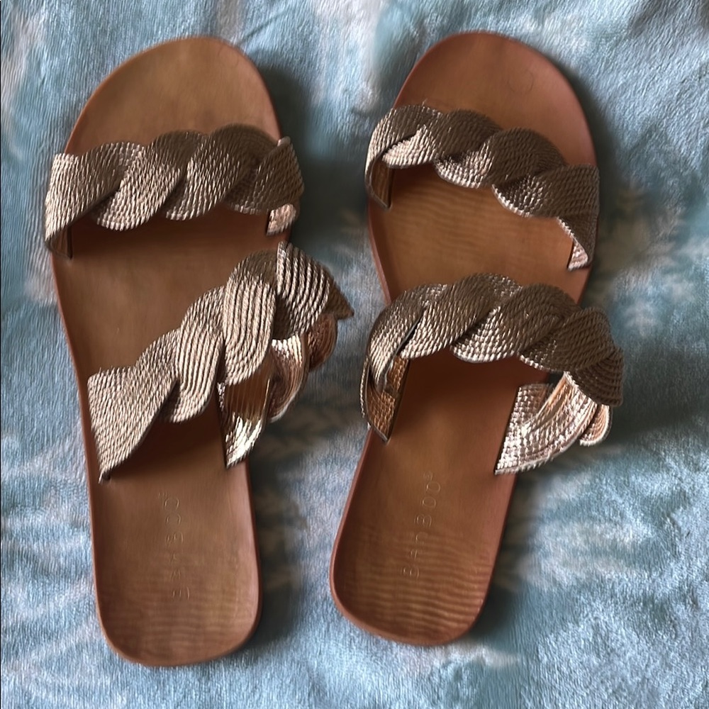 Women's Braided Sandals - Gold
